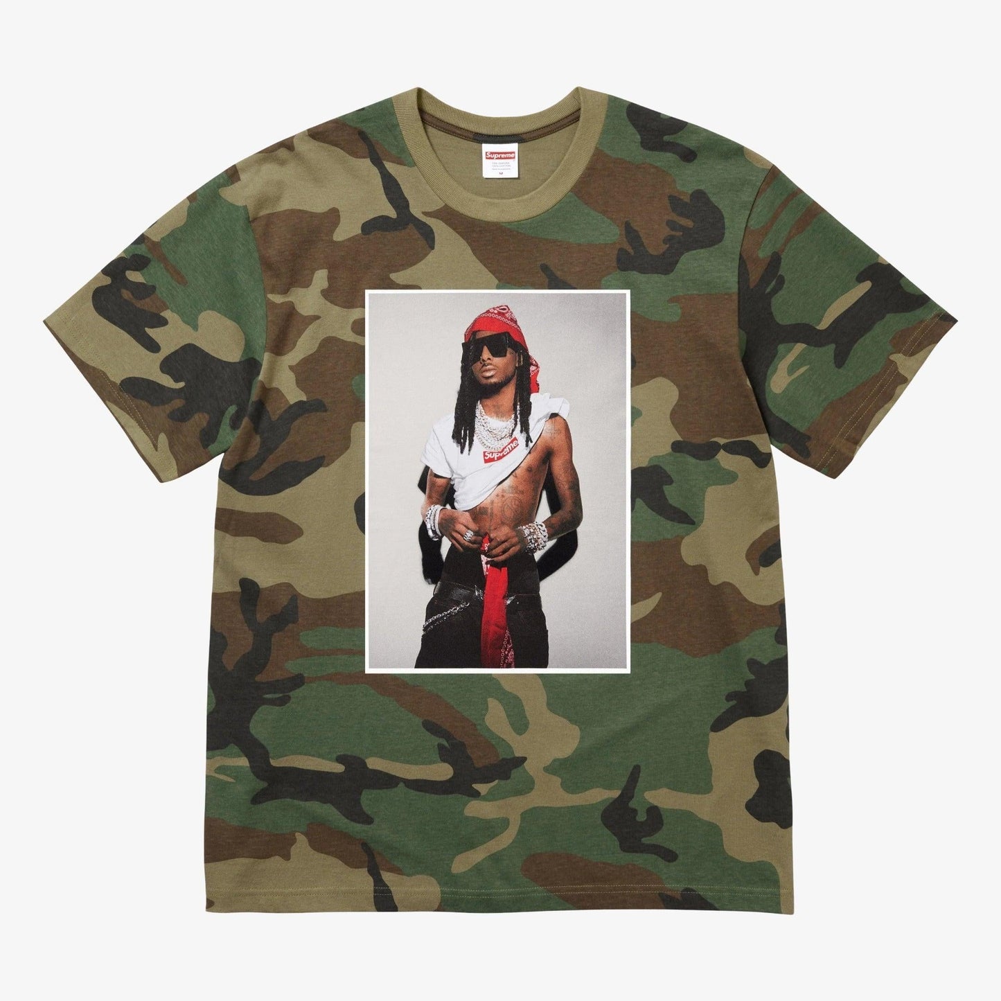 Supreme x Playboi Carti 'Photo' Tee Woodland Camo (FW25) [FW25T50 WOODLAND CAMO] Casual Fashion T-Shirt Top for Unisex Adult Mens Hypebeast - AVBL MRKT (1)