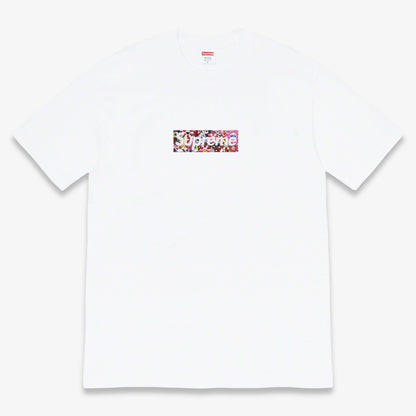 Supreme x Takashi Murakami Tee 'COVID-19 Relief Box Logo' White / Pink (SS20) [SS20T74-WHITE] Casual Fashion T-Shirt Top for Unisex Adult Mens Hypebeast - AVBL MRKT (1)