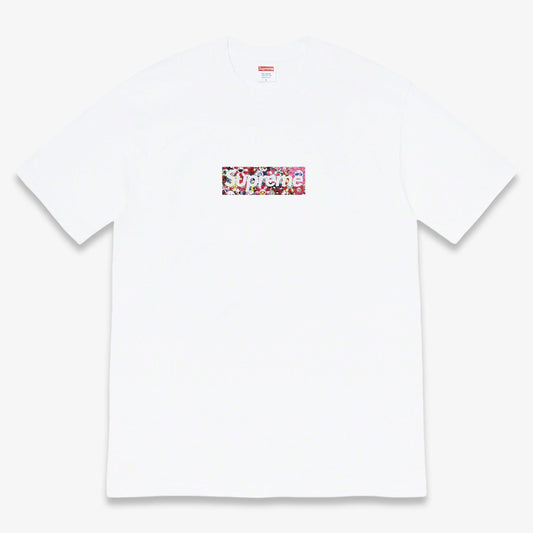 Supreme x Takashi Murakami Tee 'COVID-19 Relief Box Logo' White / Pink (SS20) [SS20T74-WHITE] Casual Fashion T-Shirt Top for Unisex Adult Mens Hypebeast - AVBL MRKT (1)