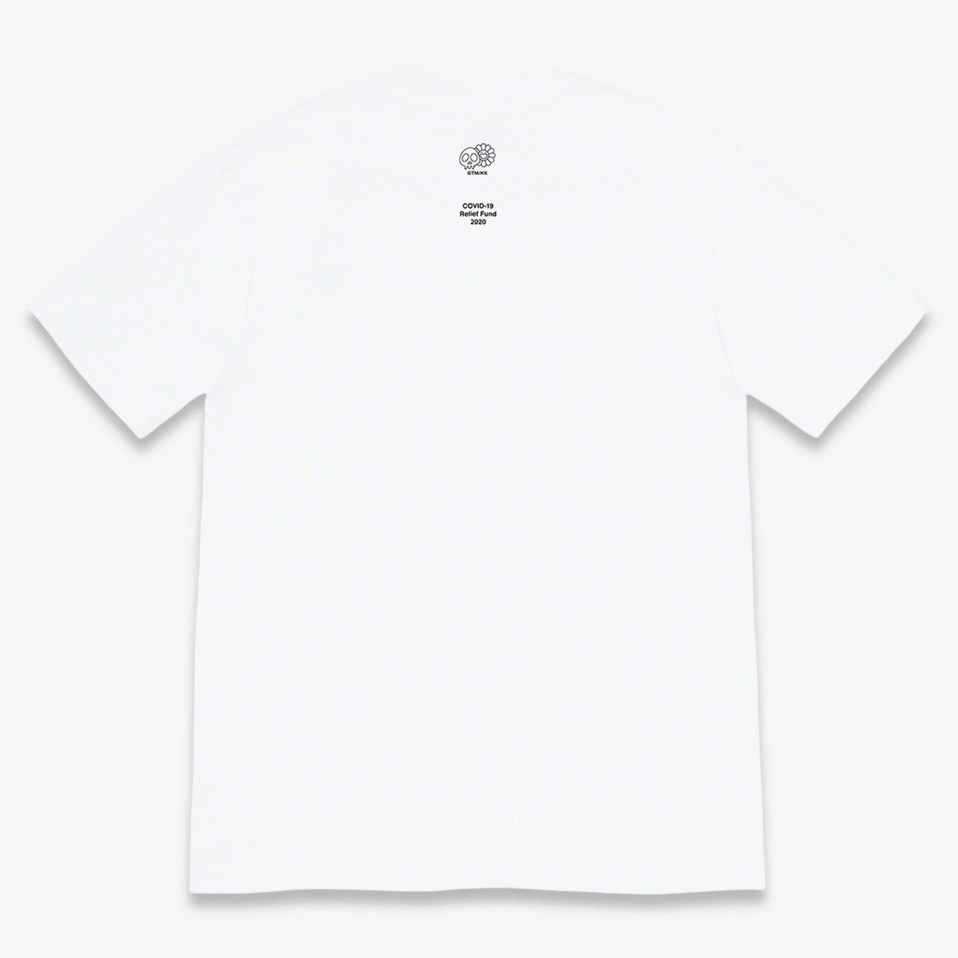 Supreme x Takashi Murakami Tee 'COVID-19 Relief Box Logo' White / Pink (SS20) [SS20T74-WHITE] Casual Fashion T-Shirt Top for Unisex Adult Mens Hypebeast - AVBL MRKT (2)