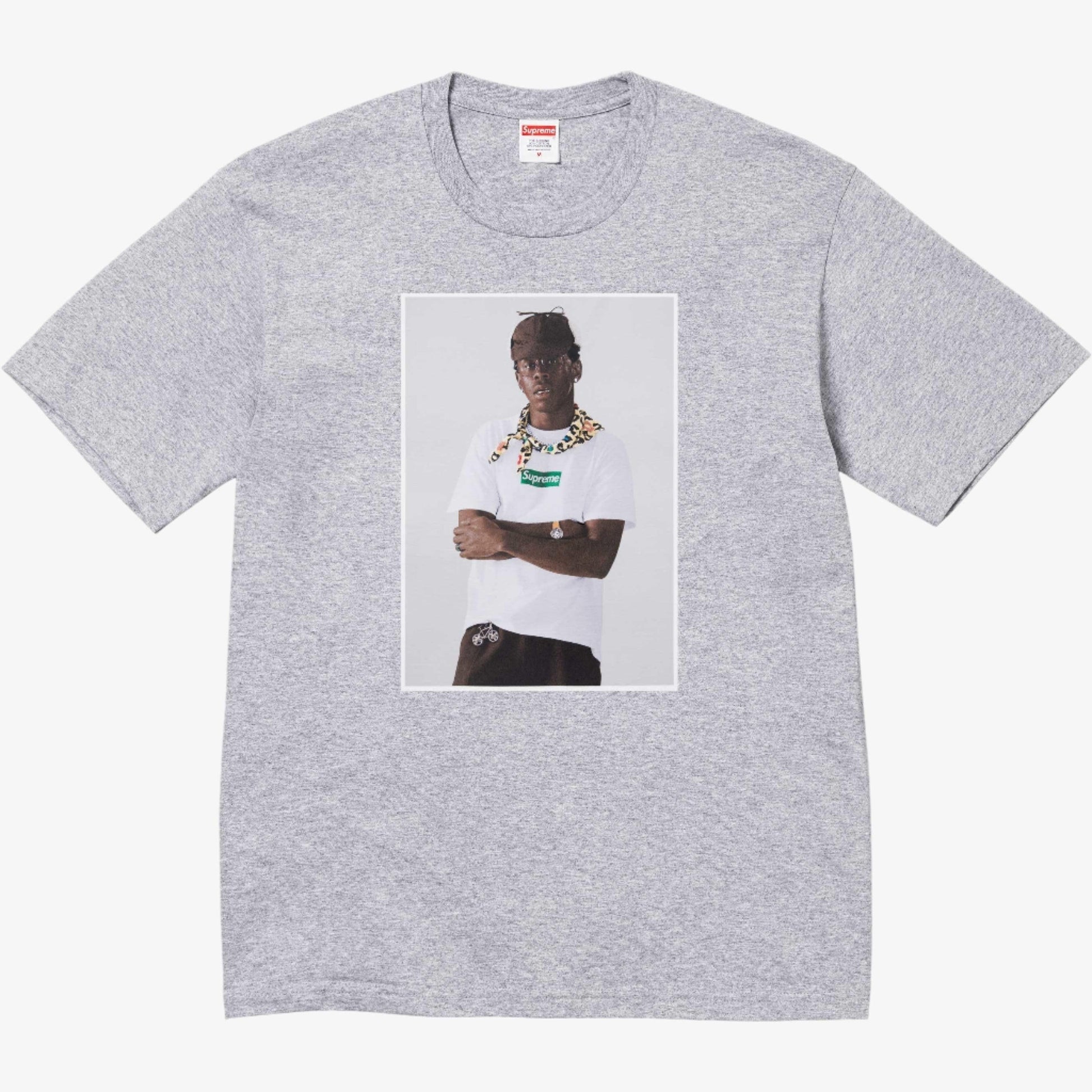 Supreme x Tyler, The Creator 'Photo' Tee Heather Grey (FW24) [FW24T43-HEATHER-GREY] Casual Fashion T-Shirt Top for Unisex Adult Mens Womens Kids GS Youth Hypebeast - AVBL MRKT (1)