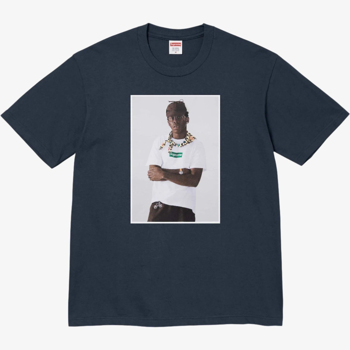 Supreme x Tyler, The Creator 'Photo' Tee Navy Blue (FW24) [FW24T43-NAVY] Casual Fashion T-Shirt Top for Unisex Adult Mens Womens Kids GS Youth Hypebeast - AVBL MRKT (1)
