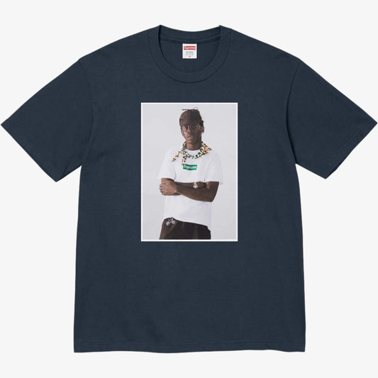 Supreme x Tyler, The Creator 'Photo' Tee Navy Blue (FW24) [FW24T43-NAVY] Casual Fashion T-Shirt Top for Unisex Adult Mens Womens Kids GS Youth Hypebeast - AVBL MRKT (1)