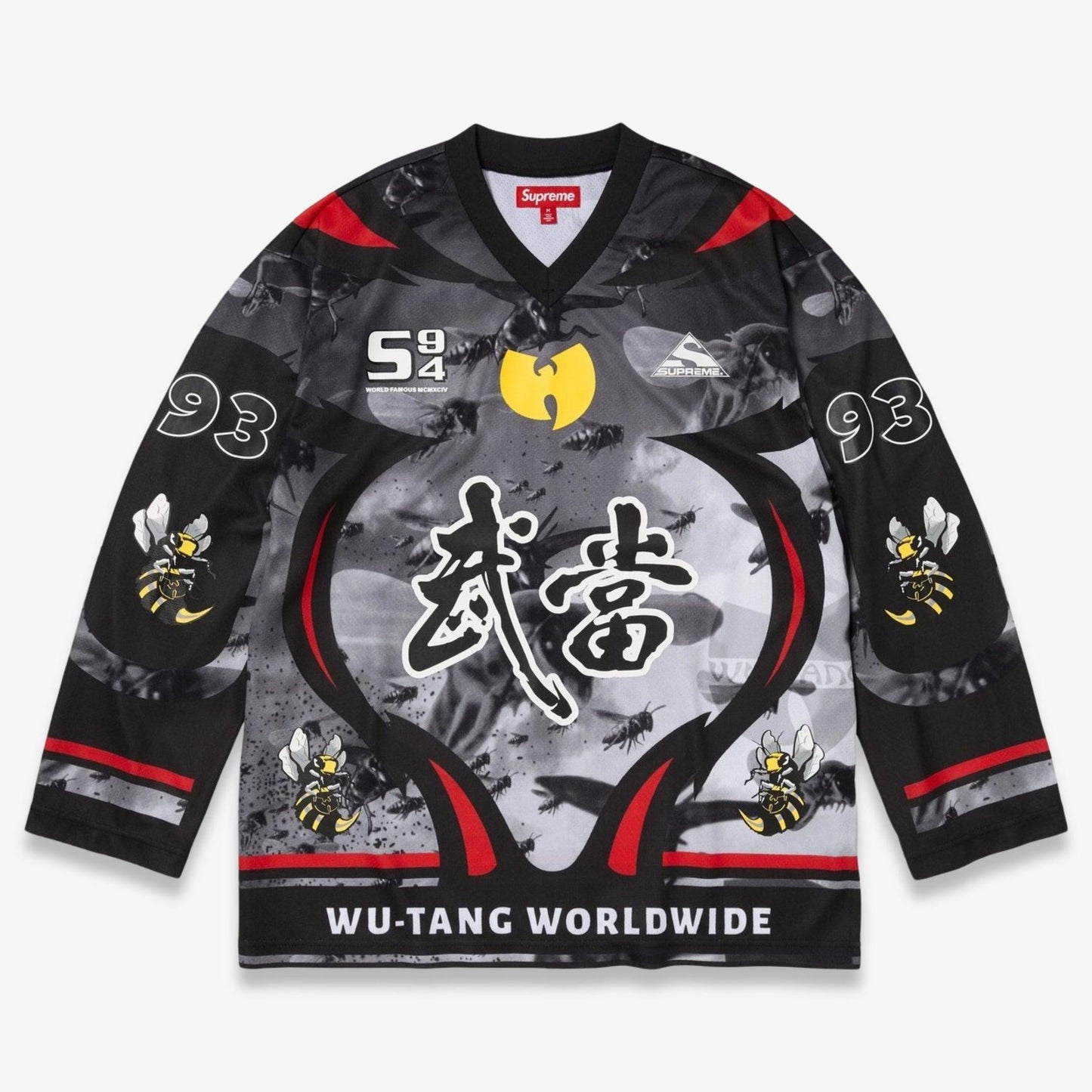 Supreme x Wu-Tang Clan Hockey Jersey 'Black' (FW25) [FW25KN72-BLACK] Casual Fashion L/S Long Sleeve Shirt Top for Unisex Adult Mens Hypebeast - AVBL MRKT (1)