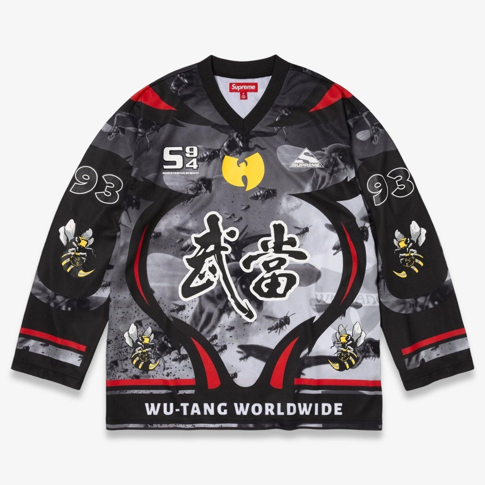 Supreme x Wu-Tang Clan Hockey Jersey 'Black' (FW25) [FW25KN72-BLACK] Casual Fashion L/S Long Sleeve Shirt Top for Unisex Adult Mens Hypebeast - AVBL MRKT (1)