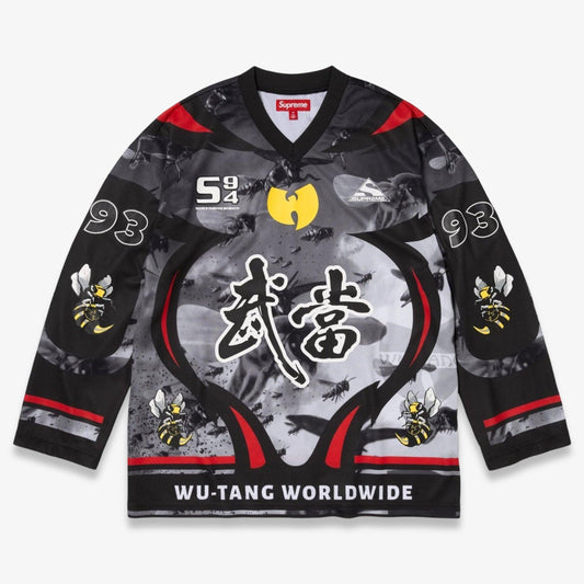 Supreme x Wu-Tang Clan Hockey Jersey 'Black' (FW25) [FW25KN72-BLACK] Casual Fashion L/S Long Sleeve Shirt Top for Unisex Adult Mens Hypebeast - AVBL MRKT (1)