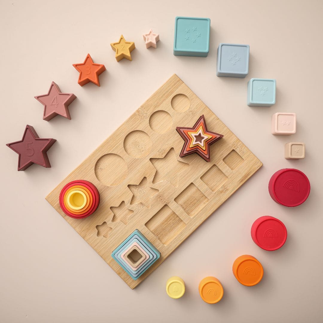 TOETOTS 3 Shapes Learning Kit - Silicone Toys - AVBL MRKT (1)