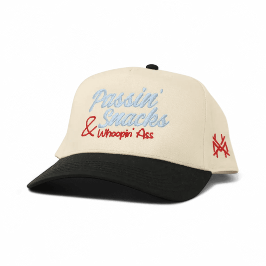 The Mad Hatter Company Passin' Snacks & Whoopin' Ass Snapback Hat - AVBL MRKT (1)