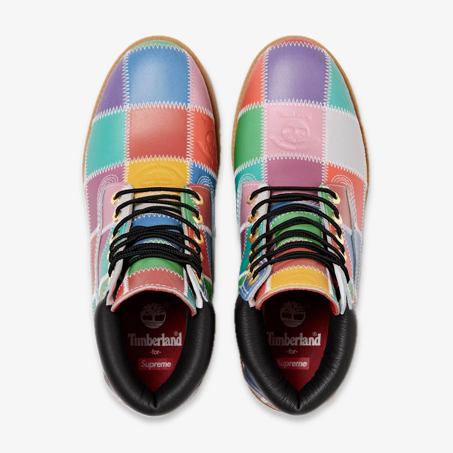 Timberland 6" Premium Waterproof Boot x Supreme 'Patchwork Multicolor' (2025) [TB0A5TBZ-A6B] Casual Fashion Shoes for Unisex Adult Mens - AVBL MRKT (4)