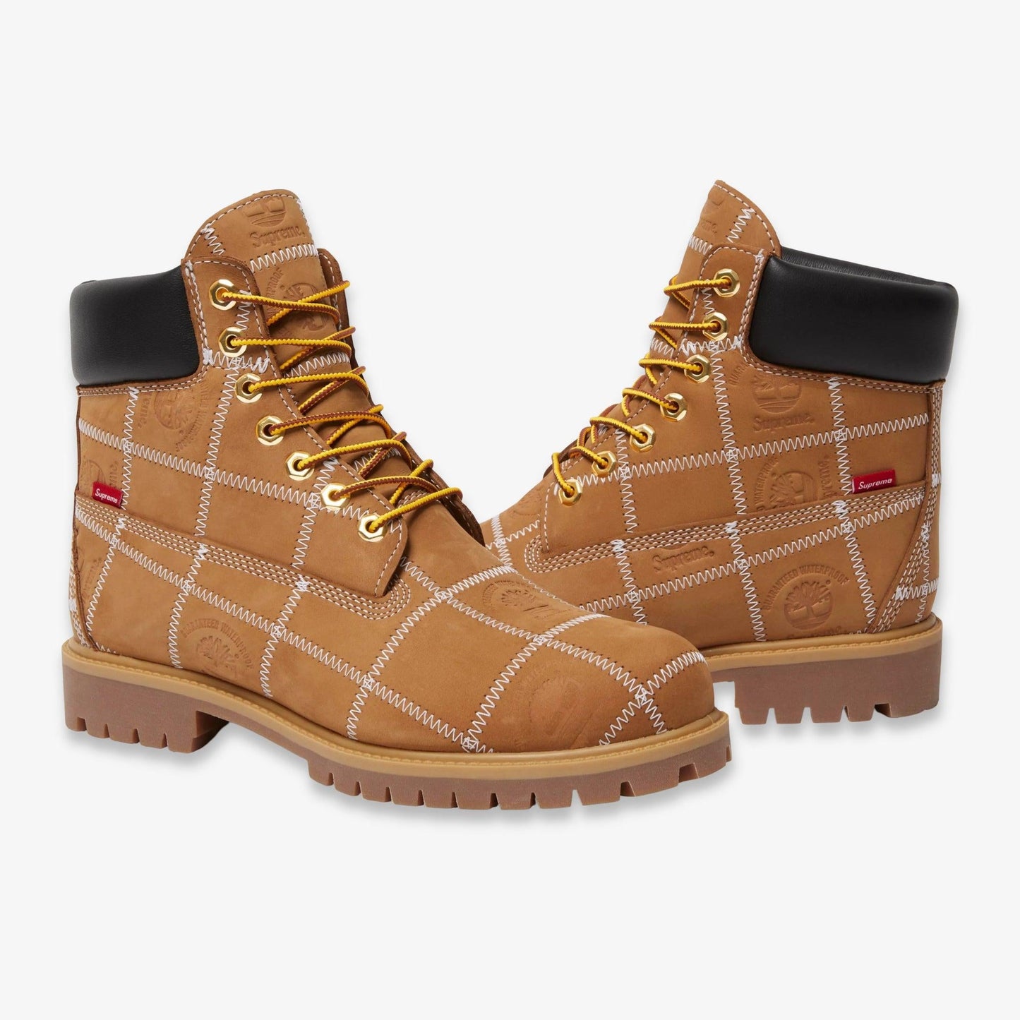Timberland 6" Premium Waterproof Boot x Supreme 'Patchwork Wheat' (2025) [TB0A5TBZ-754] Casual Fashion Shoes for Unisex Adult Mens - AVBL MRKT (1)
