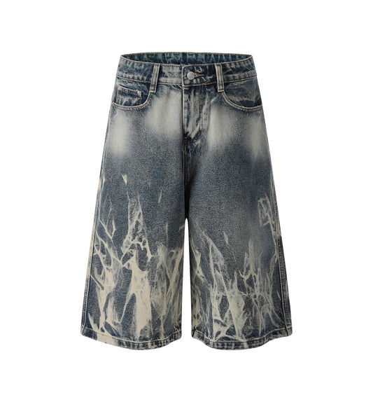 UNDEVELOPED ACID DENIM SHORTS - AVBL MRKT (1)