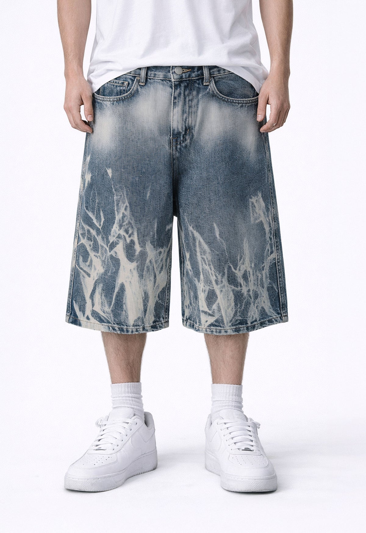 UNDEVELOPED ACID DENIM SHORTS - AVBL MRKT (2)