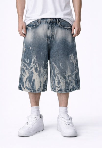 UNDEVELOPED ACID DENIM SHORTS - AVBL MRKT (2)