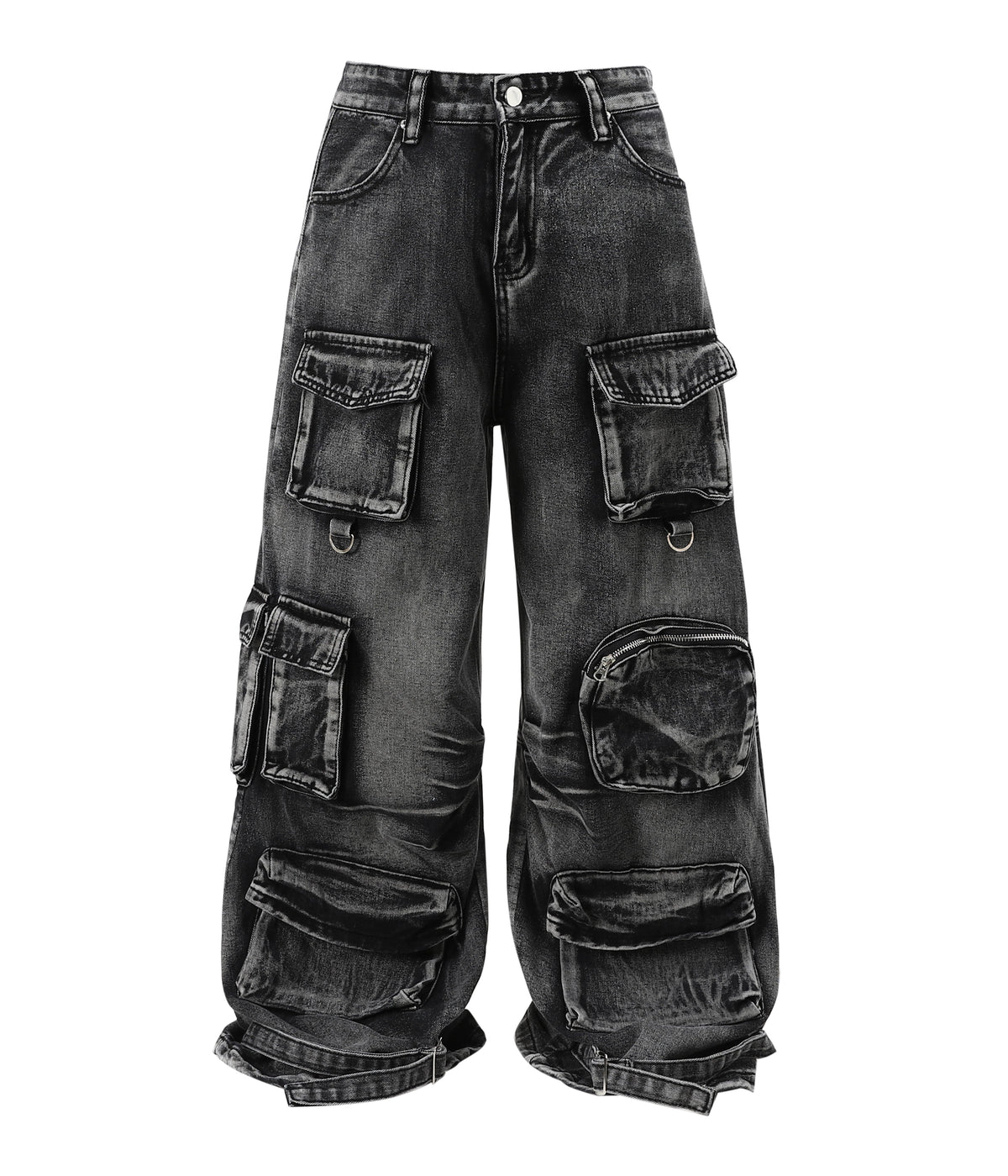 UNDEVELOPED ACID WASH CARGO PANTS - AVBL MRKT (1)