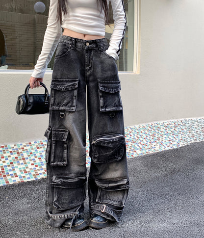 UNDEVELOPED ACID WASH CARGO PANTS - AVBL MRKT (3)