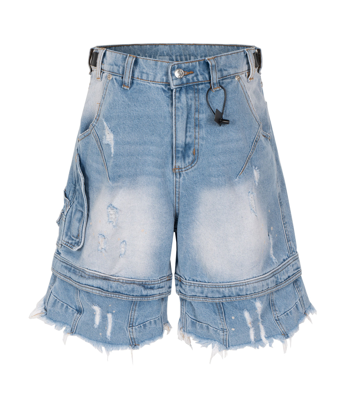 UNDEVELOPED AZUL DISTRESSED CARGO SHORTS - AVBL MRKT (1)