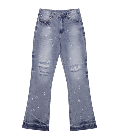 UNDEVELOPED AZUL DISTRESSED SPLIT FLARE DENIM - AVBL MRKT (1)