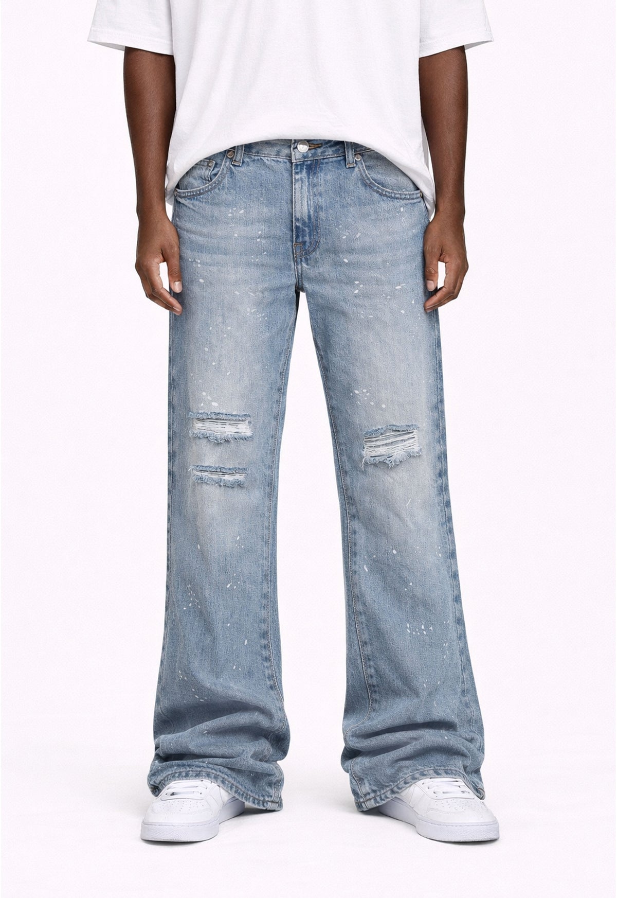 UNDEVELOPED AZUL DISTRESSED SPLIT FLARE DENIM - AVBL MRKT (2)