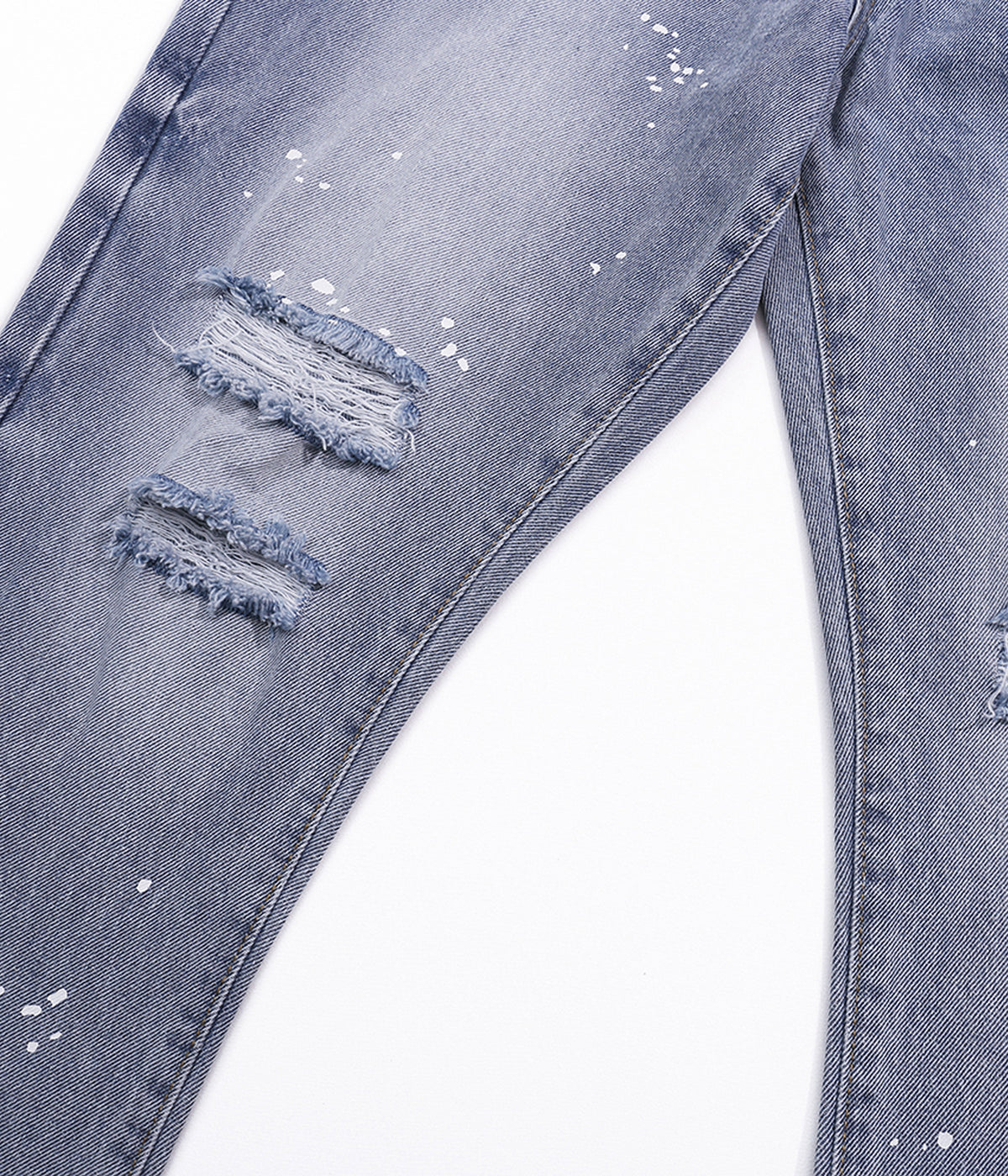 UNDEVELOPED AZUL DISTRESSED SPLIT FLARE DENIM - AVBL MRKT (4)