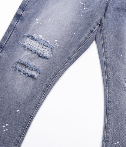 UNDEVELOPED AZUL DISTRESSED SPLIT FLARE DENIM - AVBL MRKT (4)