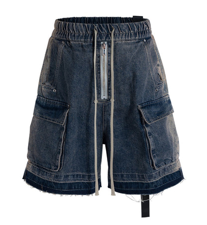 UNDEVELOPED AZUL DRAWSTRING DENIM CARGO SHORTS - AVBL MRKT (1)