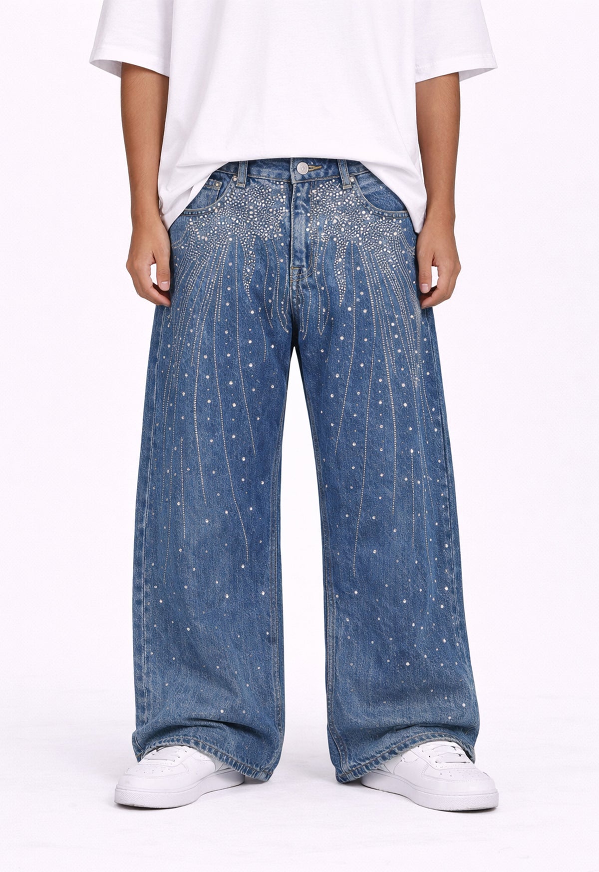 UNDEVELOPED AZUL FLORAL RHINESTONE DENIM - AVBL MRKT (2)