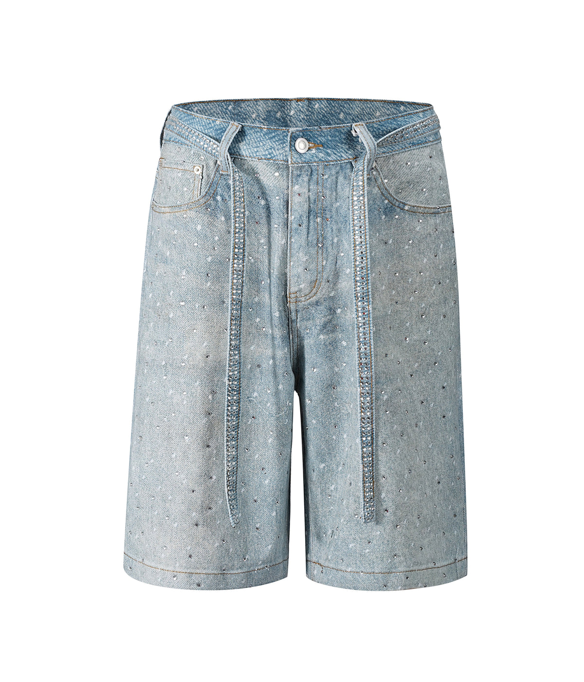 UNDEVELOPED AZUL RHINESTONE SHORTS - AVBL MRKT (1)