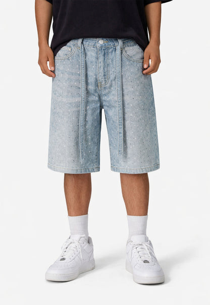 UNDEVELOPED AZUL RHINESTONE SHORTS - AVBL MRKT (2)