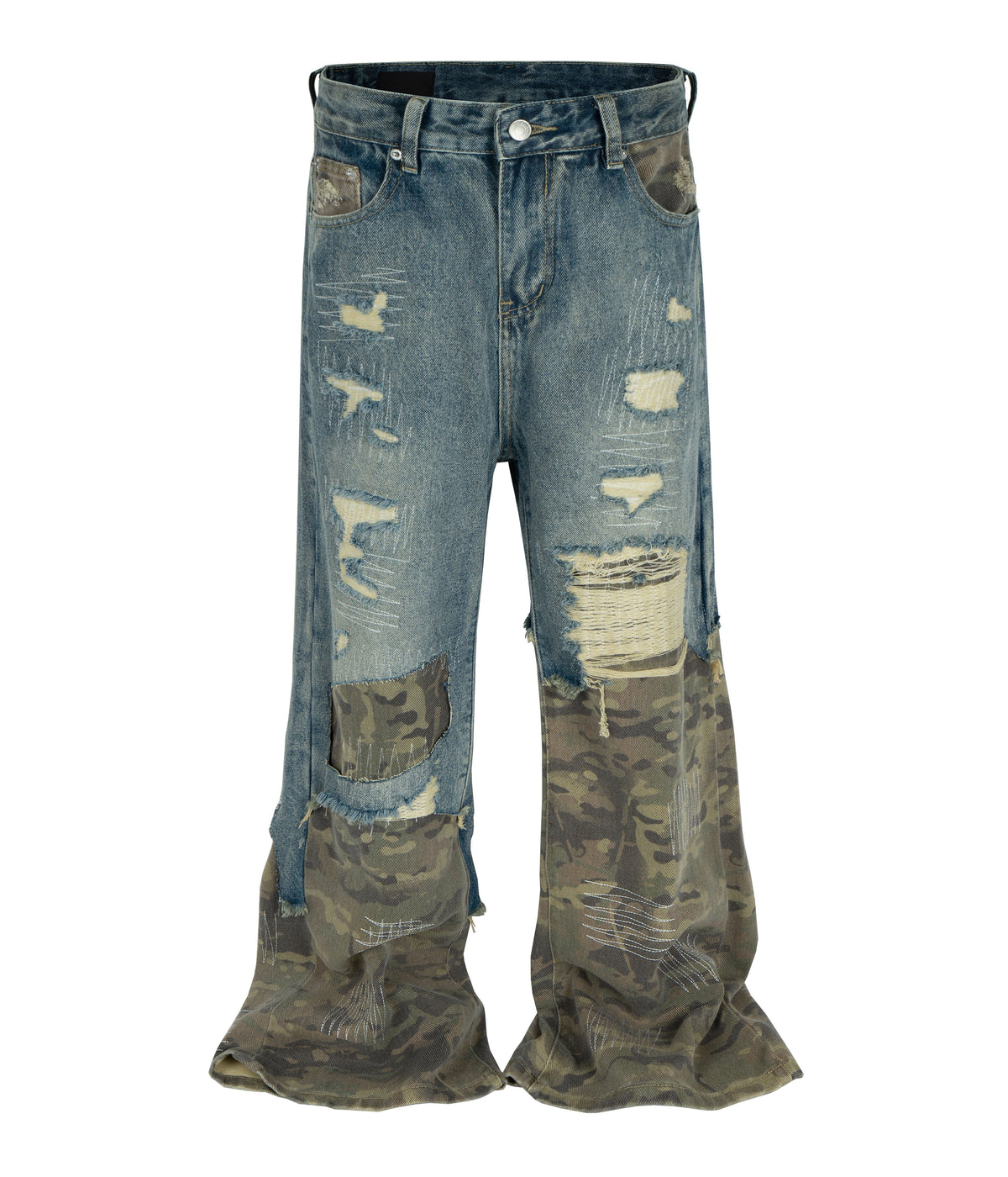 UNDEVELOPED AZUL SCAB CAMO FLARE DENIM - AVBL MRKT (1)