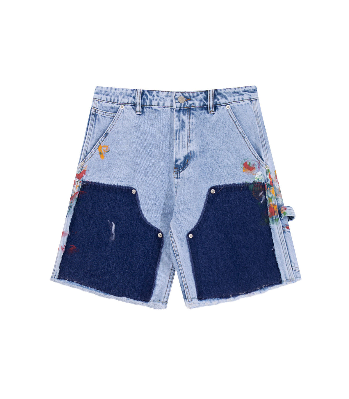 UNDEVELOPED AZUL SPLIT PAINTERS SHORTS - AVBL MRKT (1)