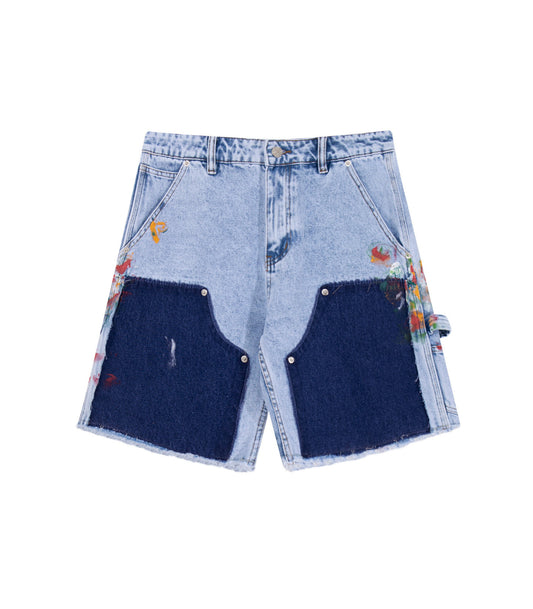 UNDEVELOPED AZUL SPLIT PAINTERS SHORTS - AVBL MRKT (1)
