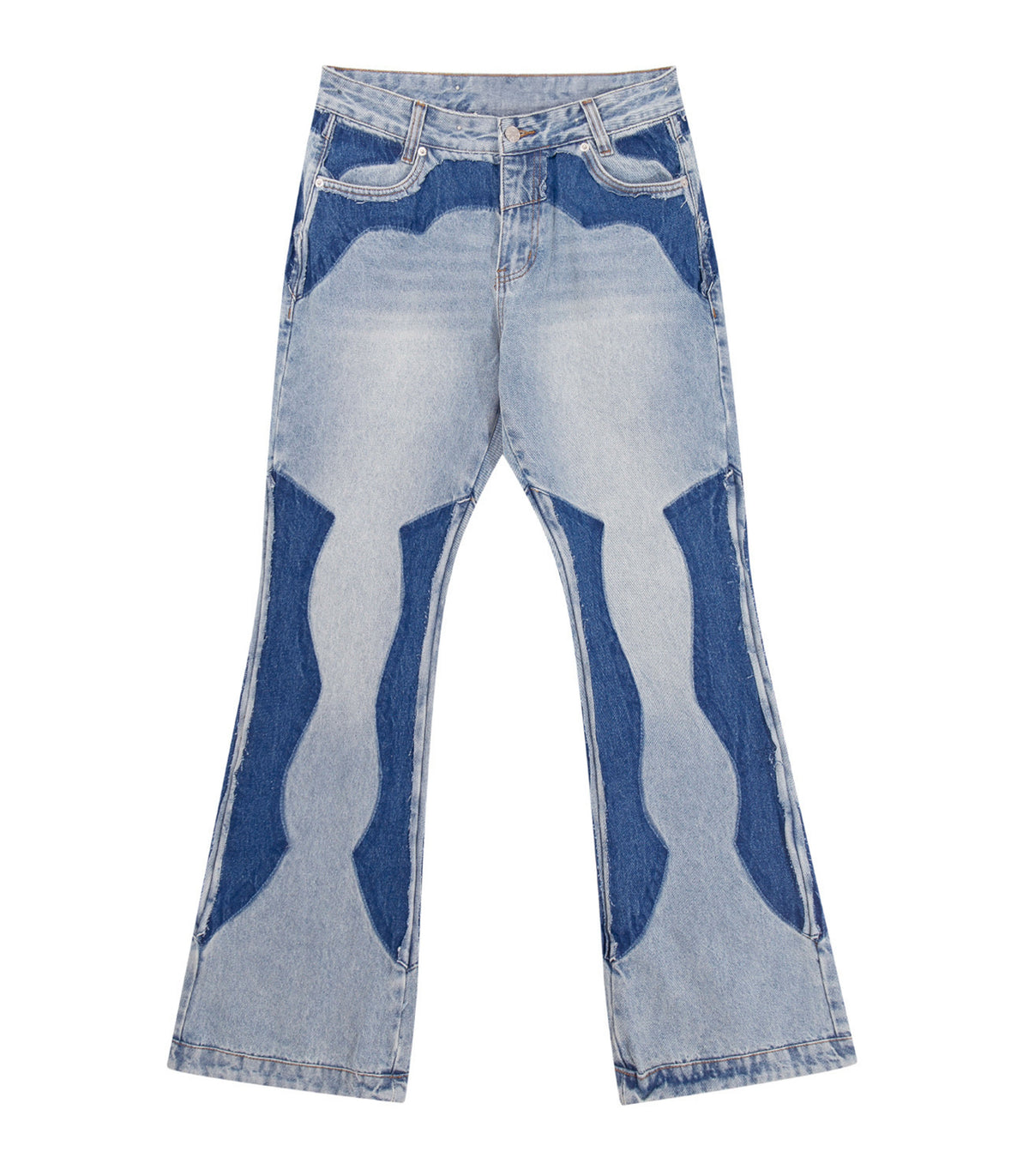 UNDEVELOPED AZUL SPLIT PATCHWORK DENIM - AVBL MRKT (1)