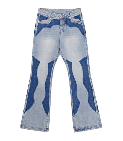 UNDEVELOPED AZUL SPLIT PATCHWORK DENIM - AVBL MRKT (1)