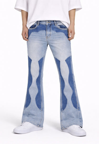 UNDEVELOPED AZUL SPLIT PATCHWORK DENIM - AVBL MRKT (2)