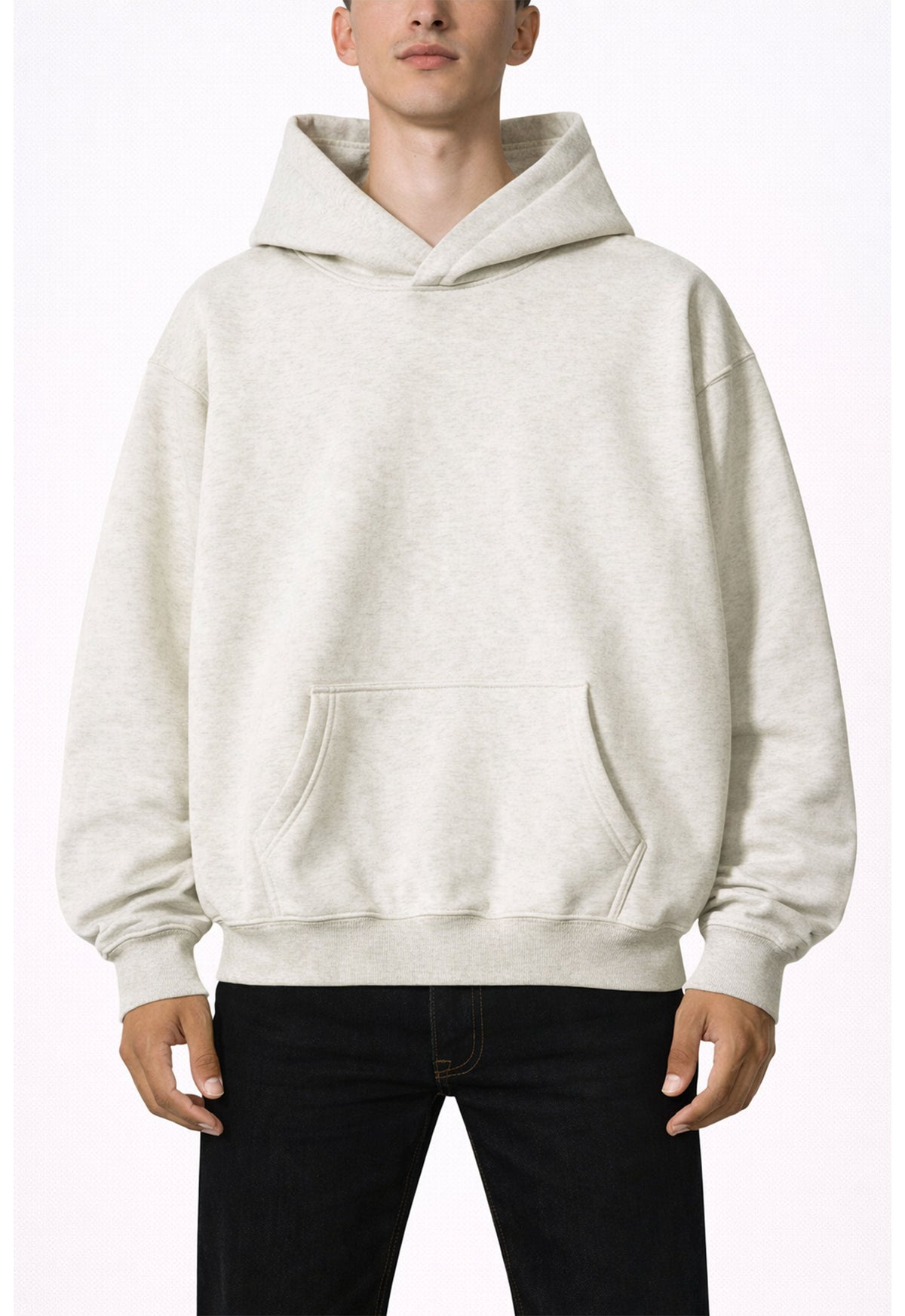 UNDEVELOPED BEIGE HEATHER HOODIE - AVBL MRKT (2)