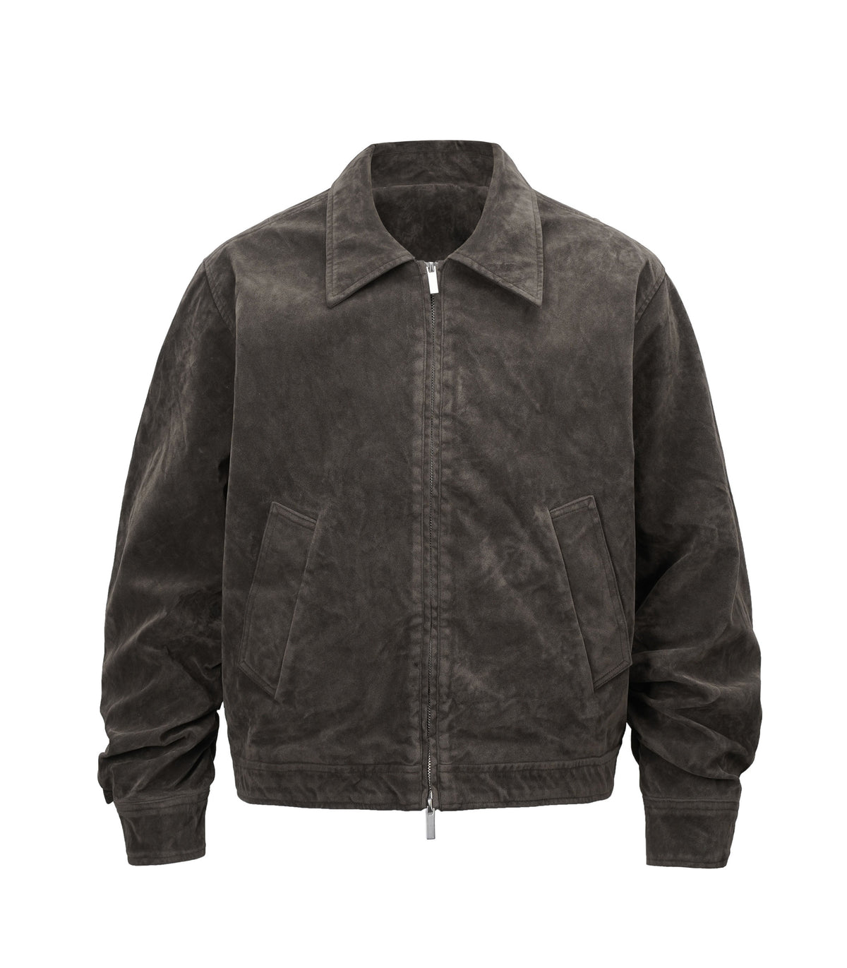 UNDEVELOPED BROWN SUEDE WORK JACKET - AVBL MRKT (1)
