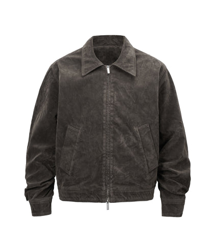 UNDEVELOPED BROWN SUEDE WORK JACKET - AVBL MRKT (1)