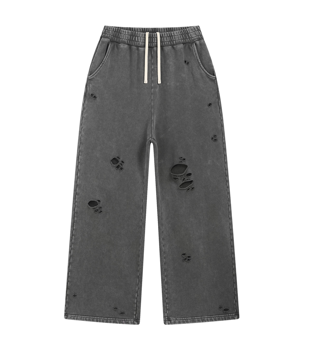 UNDEVELOPED CHARCOAL DESTROYED SWEATPANTS - AVBL MRKT (1)