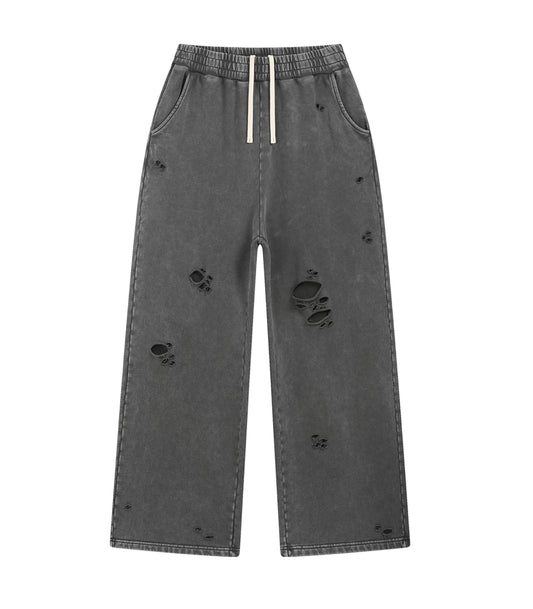 UNDEVELOPED CHARCOAL DESTROYED SWEATPANTS - AVBL MRKT (1)