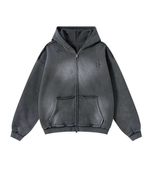 UNDEVELOPED CHARCOAL DISTRESSED ZIP HOODIE - AVBL MRKT (1)