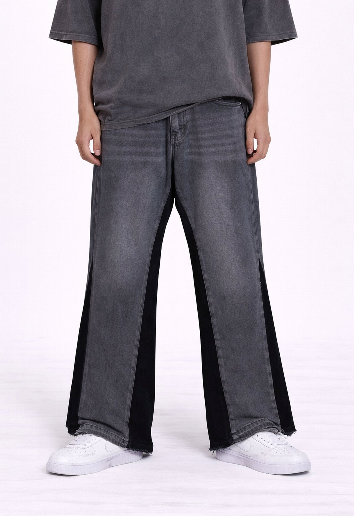 UNDEVELOPED CHARCOAL SPLIT DENIM - AVBL MRKT (2)