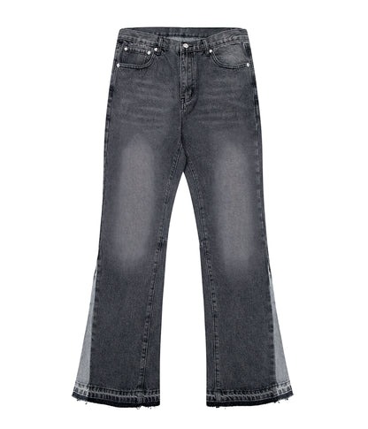 UNDEVELOPED CHARCOAL SPLIT FLARE DENIM - AVBL MRKT (1)