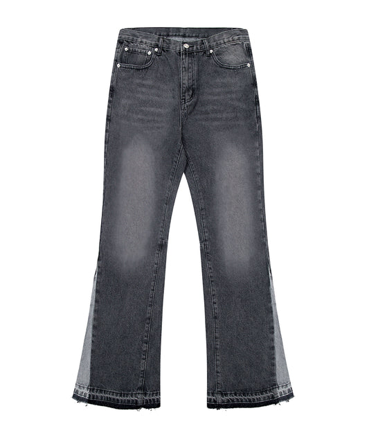 UNDEVELOPED CHARCOAL SPLIT FLARE DENIM - AVBL MRKT (1)