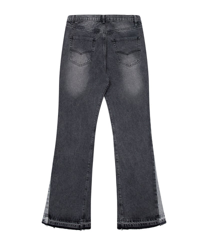 UNDEVELOPED CHARCOAL SPLIT FLARE DENIM - AVBL MRKT (2)