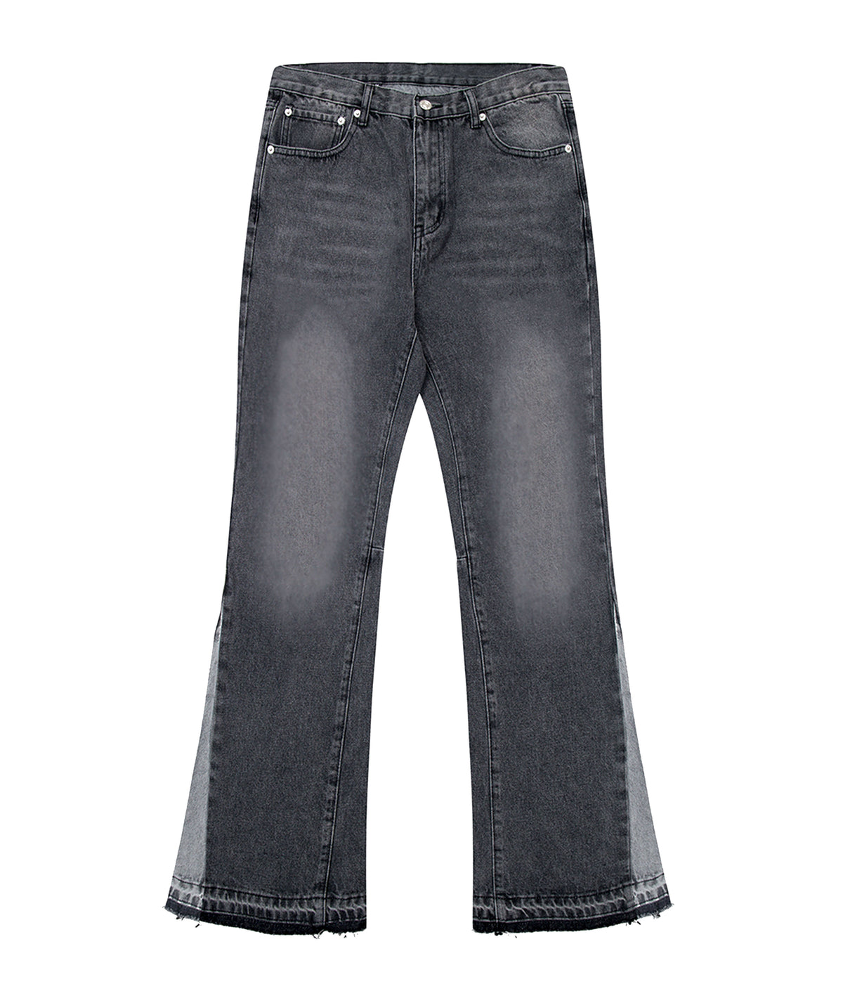UNDEVELOPED CHARCOAL SPLIT FLARE DENIM - AVBL MRKT (2)