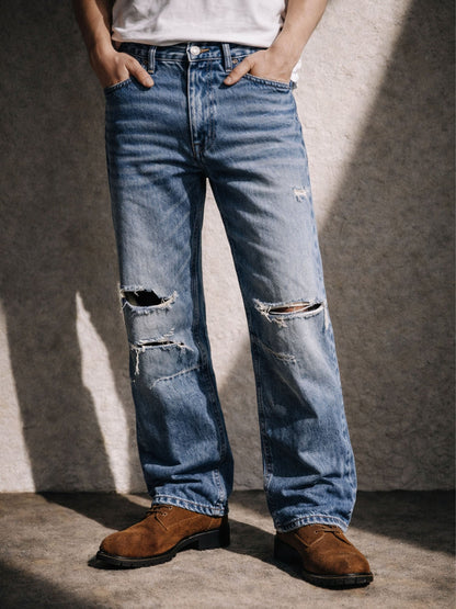 UNDEVELOPED CLASSIC DISTRESSED BOOTCUT DENIM - AVBL MRKT (2)