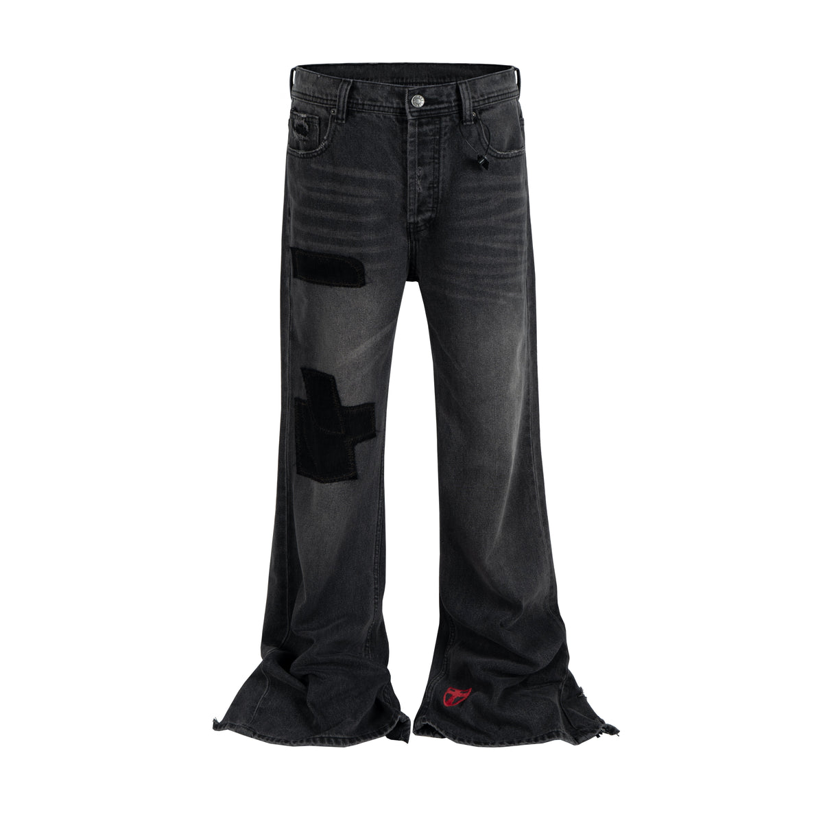 UNDEVELOPED DARK PATCHWORK FLARE DENIM - AVBL MRKT (1)