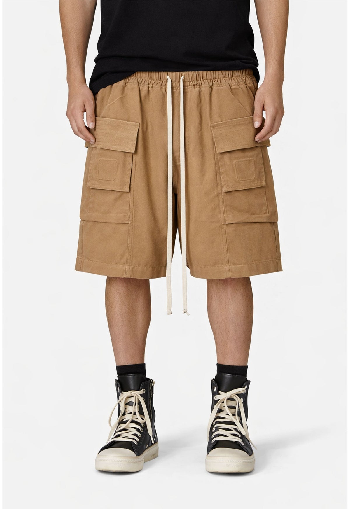 UNDEVELOPED DESERT DROP-CROTCH CARGO SHORTS - AVBL MRKT (2)