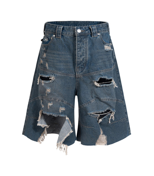 UNDEVELOPED DESTROYED BIKER SHORTS - AVBL MRKT (1)