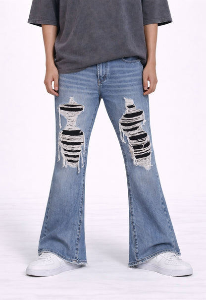 UNDEVELOPED DESTROYED SPLIT DENIM - AVBL MRKT (2)